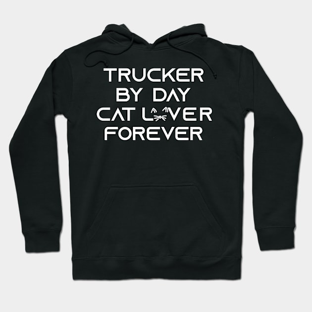 trucker cat lover Hoodie by Elhisodesigns